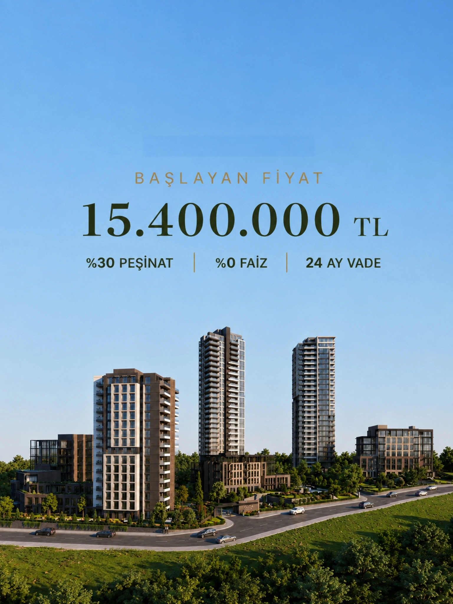 GLOA Bilkent konutları, 15.400.000 TL’den başlayan fiyatlarla